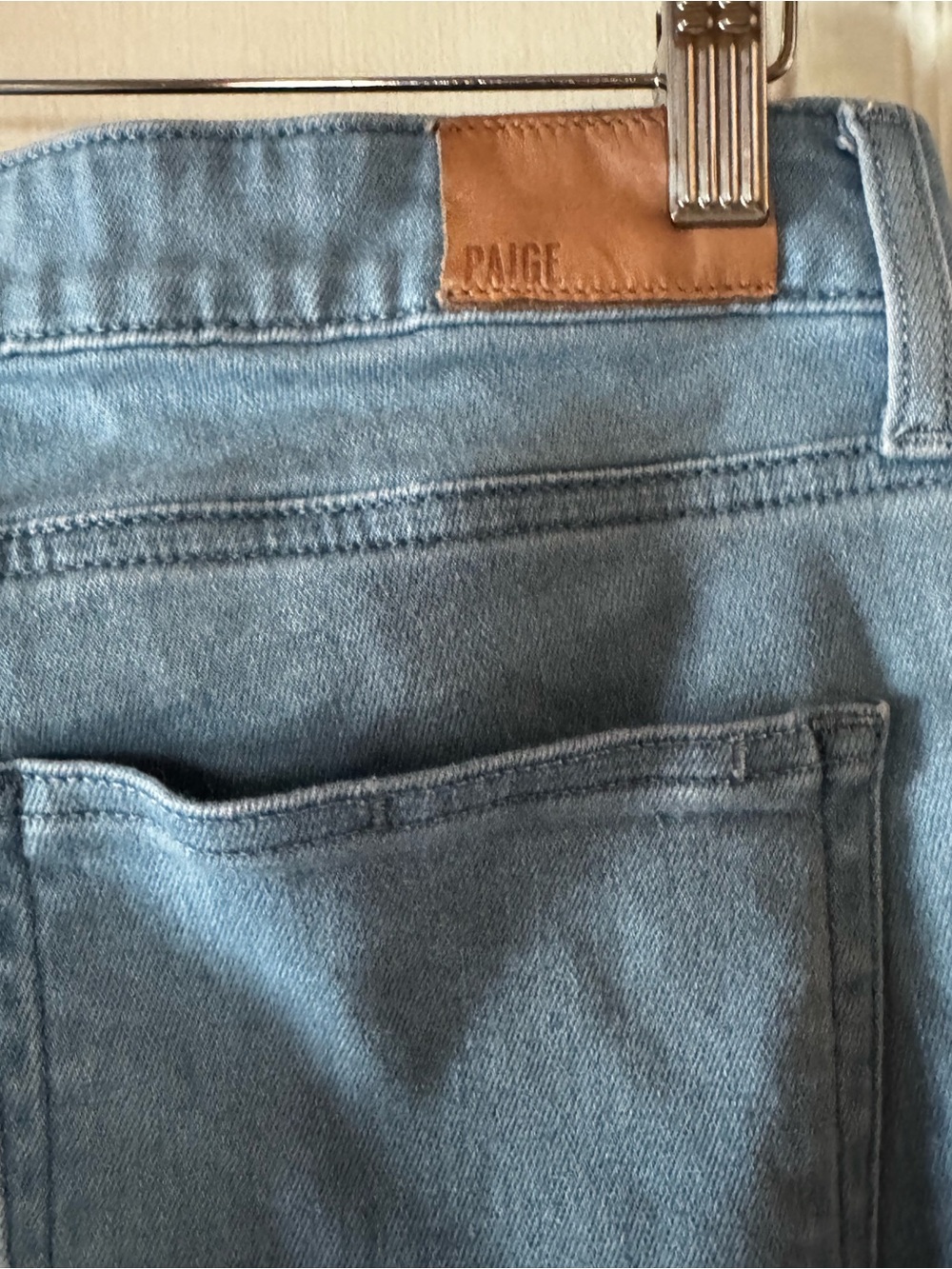 PAIGE Light Blue High-Rise Wide Leg Jeans Size 32 Long - Picture 3 of 8